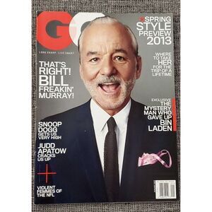 2013 JANUARY GQ MAGAZINE - BILL MURRAY‎ COVER - L 15923